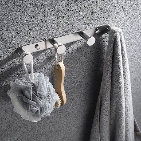 Koukullinen seinäteline pyyhkeille, seinäteline koukuilla, koukullinen seinäteline