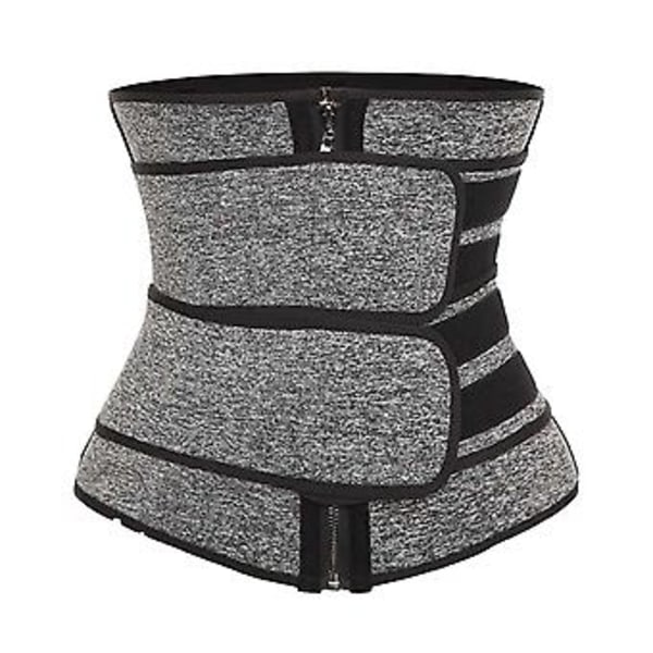 100% Ny, Taljetræner Høj-kvalitets Svedbælte Slankende Kropsformer Sauna Gym Shapewear (Grå)