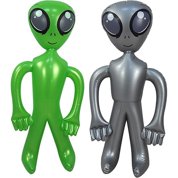 2 stk Alien Ballonger Grønn Oppblåsbar Alien Jumbo Alien Blås Opp Til