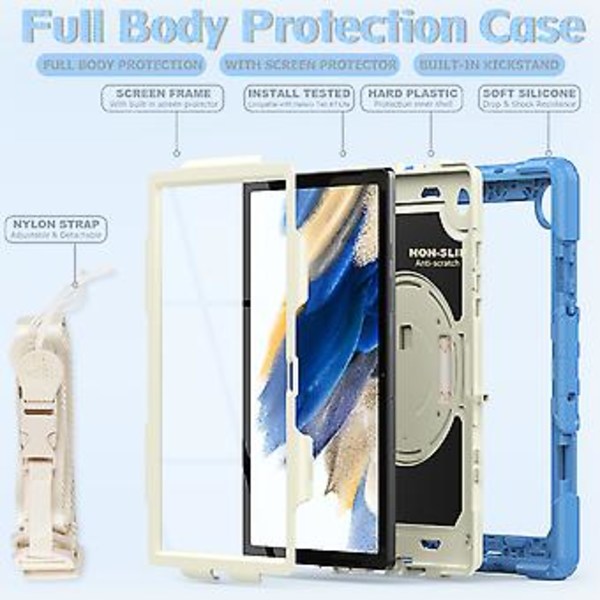 Tabletin suojakuori Samsung Galaxy Tab A8 10.5 2021 X200 / X205 (Beige Cyan)