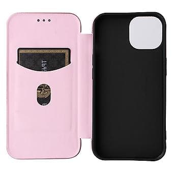 Læder Telefon Cover til iPhone 15 Plus (Pink)