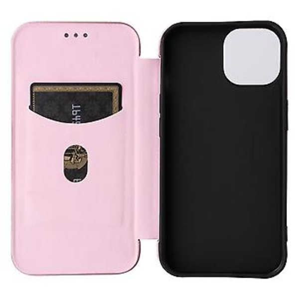 Läderfodral för iPhone 15 Plus (Rosa)