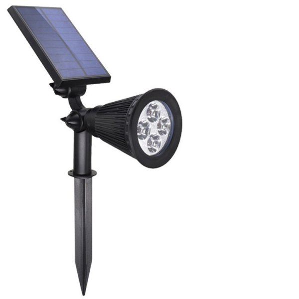 Plug-plast solcellelampe for planter - LED plantevekstlys + 4 LED-planter