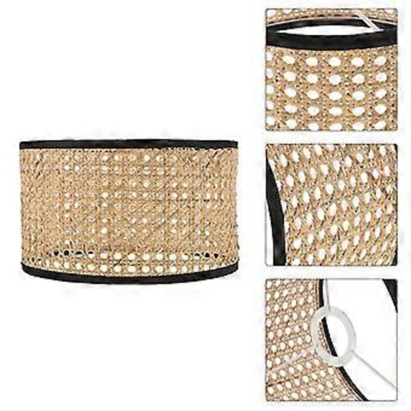 Rattanvävd Lampskärm Taklampskydd Vävd Lampskärm Hängande Lampskydd