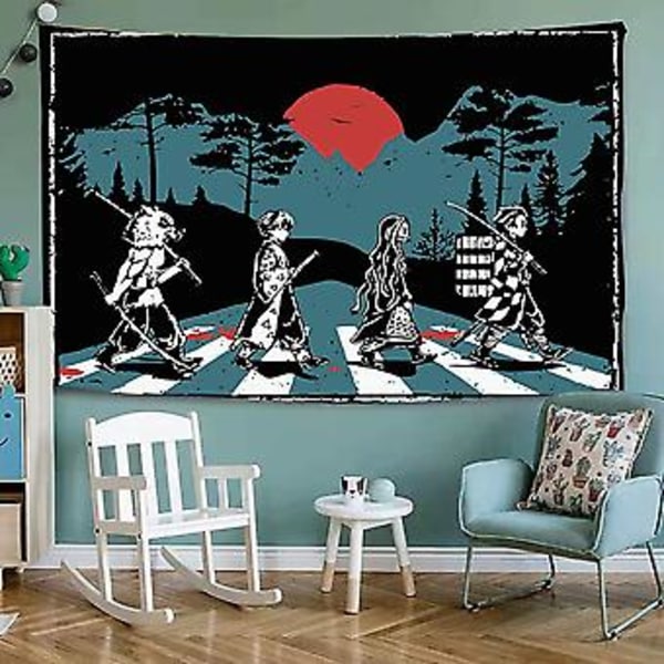 Anime-tapetti, seinävaate seinätaidekoriste, taustakuvajuliste, metallijuliste, opiskelijahuoneen makuuhuoneen demonimaalaus, 60x80 tuumaa Anime-syntymäpäivä