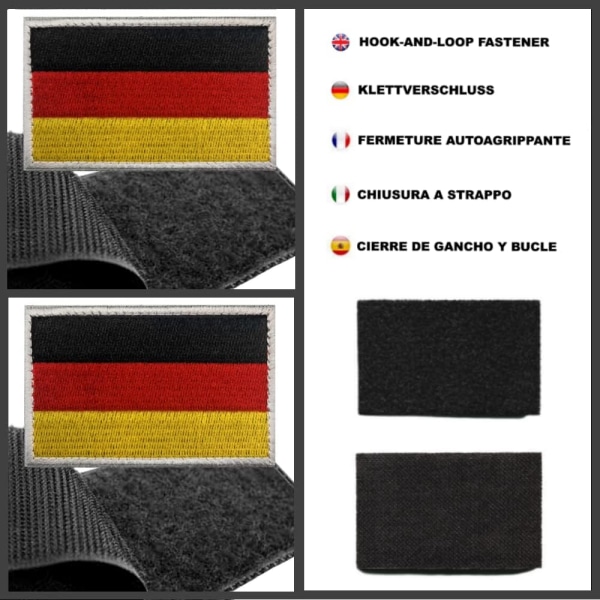 2 Militärpatchs - 8 x 5 cm - 2er-Pack Aufnäher zum Annähen Dra