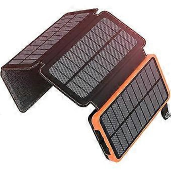 Aurinkolaturi 25000mah Kannettava Ulkoinen Akku 4 Paneelilla Vedenkestävä Varavirtalähde 2 Usb Ulkokäyttöön Retkeilyyn Puhelimille Tableteille Cisea