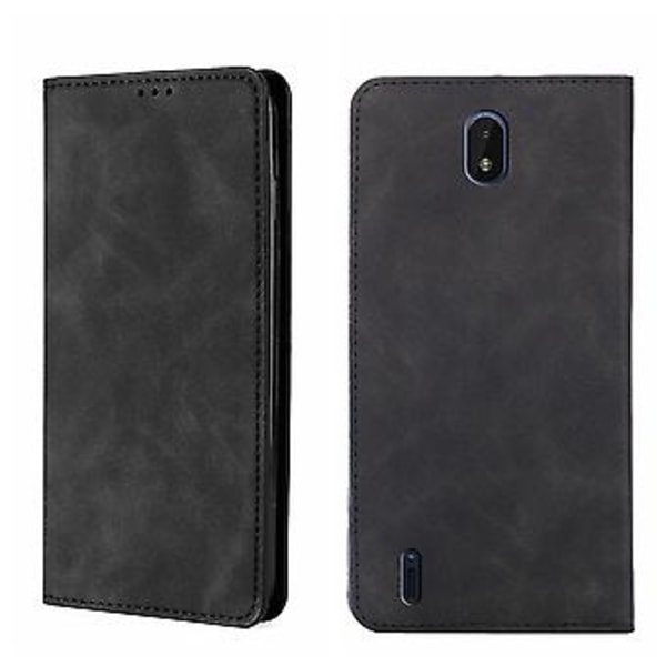 Skin Feel PU-etui for Nokia C01 Plus/C1 2. utgave (Svart)