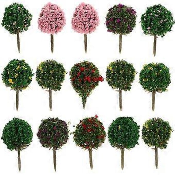 28 st Miniatyrträd Modell Mini Träd Modell Landskapstillbehör Miniatyr Tillbehör för DIY