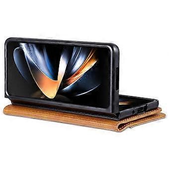AZNS för Samsung Galaxy Z Fold5 5G PU-läder plånboksfodral Flip Folio Stativ Telefonfodral (Stil D)