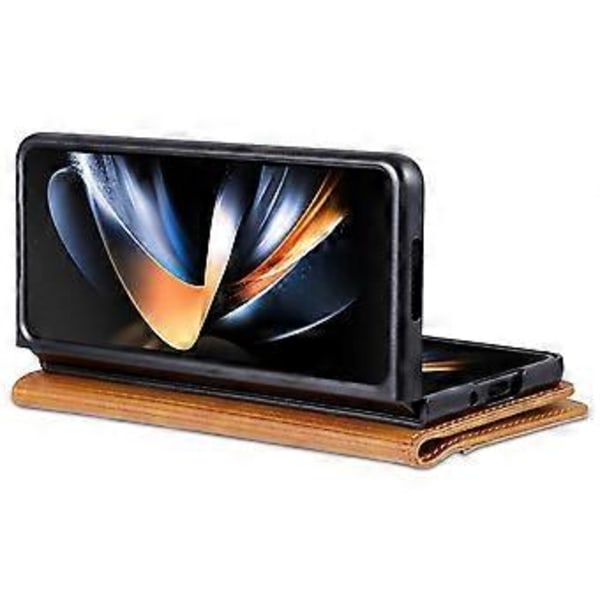 AZNS Plånboksfodral i PU-läder för Samsung Galaxy Z Fold5 5G, Flip Folio Stativ Telefonfodral (Stil D)