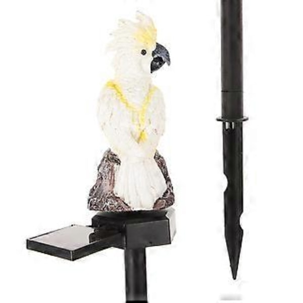 Solcellsdriven Trädgårdsstaty Gårdslampa Utomhus Papegojfigur Dekorativ Lampa Papegojprydnad