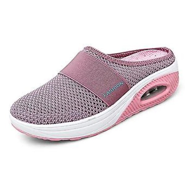Promenadskor Andningsbara Casual Mesh Slip-on Promenadskor (43 Mörkblå)