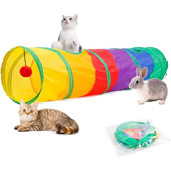 Kattunnel för inomhuskatter, Katt Tunnel Leksak Katt Rör Tunnel 2 Vägar C
