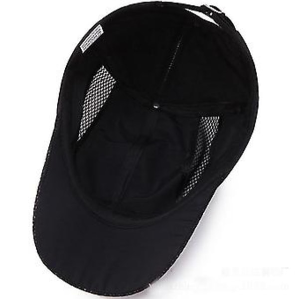 Mænd Kvinder Mesh Baseball Kasketter Sport Løbeåndbar Visir Hatte Sommer Unisex (Sort)