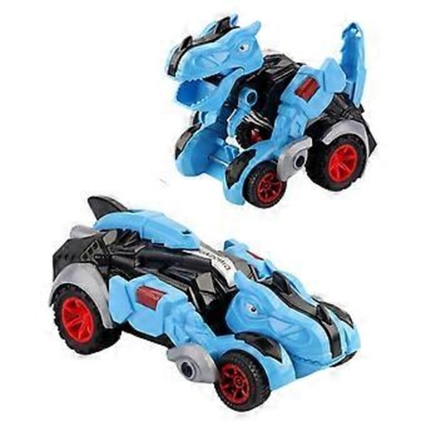 Triceratops-leluauto Tyrannosaurus rex -inertiamallinen auto, kestää putoamista ja iskuja, muodonmuutoksia dinosaurusauto (sininen)