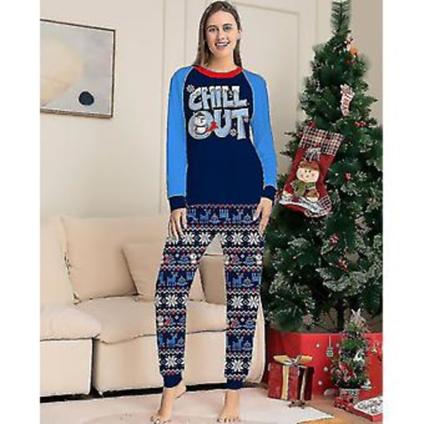 Familjepysjamas för jul - Pysjamasset för familjen Stil 5 (4XL Kvinna)