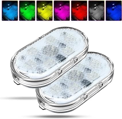 2 st RGB LED-bilar inre belysning, touch switch