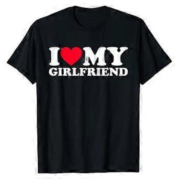 T-shirt \"Jag älskar min pojkvän/flickvän\" Par T-shirt (M)