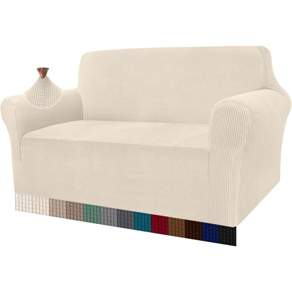 Beige 3-personers moderne sofaovertræk i jacquard, elastisk, til