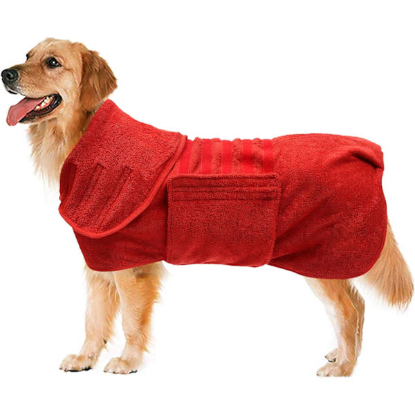 Snabbtorkande husdjurshandduk, stretchig bomull i mikrofiber, hundbadrock, varm
