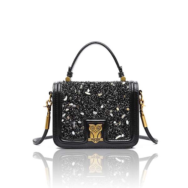 Crossbody-väskor för kvinnor, quiltad axelväska medium handba