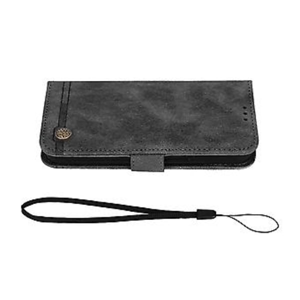 PU Læder Wallet Case til iPhone 13 Pro, Indbygget Kortholder og Magnetisk Lukning med Flip Design