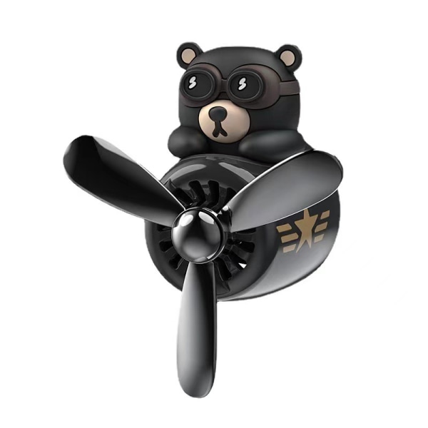 Cartoon Bear Air Pilot Automotive Air Fan Cut Out Clips Aroma Dif