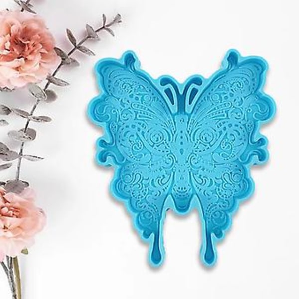 Krystall Agat Brikkeform for Sommerfugl Kopp Pad Resin Støpeform Silikon Mou