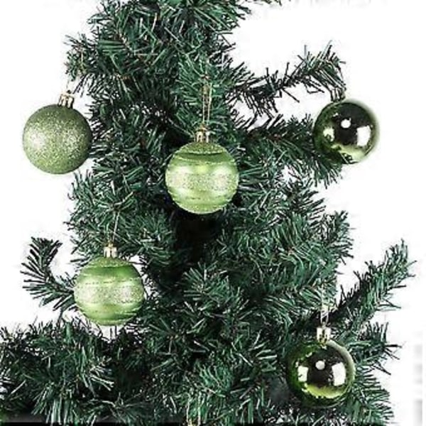 12 stk. Søt Hjemmefest God Jul Juletre Kule Anheng Dekor Julepynt Grønn