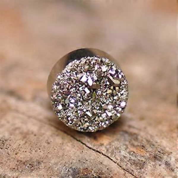 Terapi Øreringe Magnetterapi Germanium Øreringe Lymfedrænage Øreringe, 50% Tilbud (8mm Sølv)