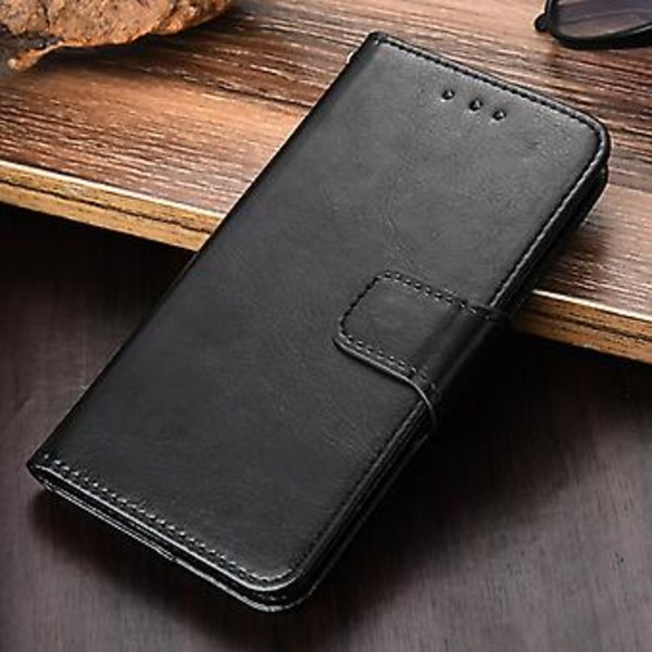 Kristalltexturerat PU-läderfodral för Huawei P30 Lite (Svart)