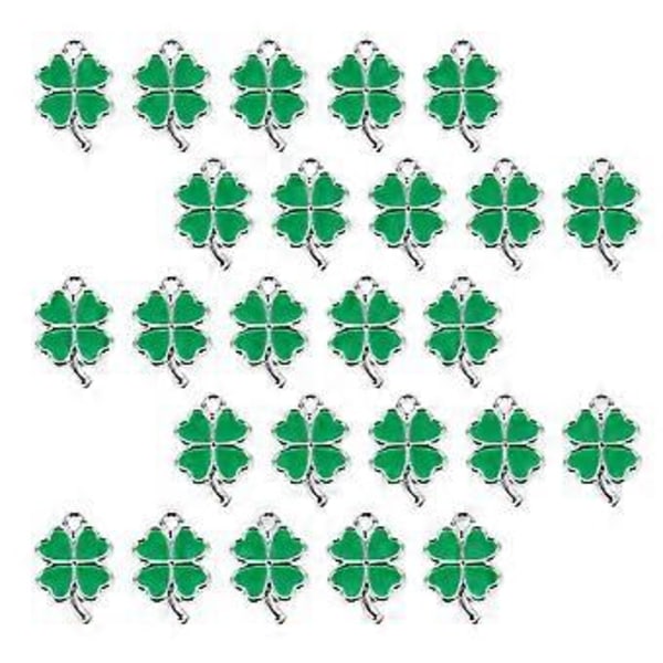 50 st Berlocker Hängen DIY Berlocker Fräscha Shamrock Berlock Smyckesmaterial