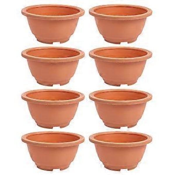 8 stk. Havearbejde Blomsterpotte Blomsterkrukke Have Plantepotte Plastik Plantepotter