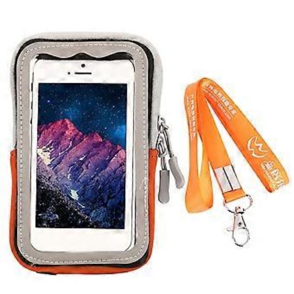 Sähköinen matkapuhelimen lämmityslaukku Iphone urheiluun juoksuun käsivarsikotelon pidike (Punainen)