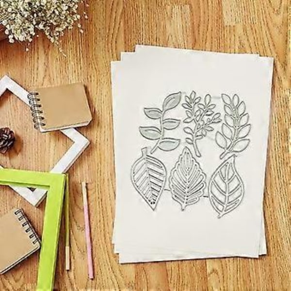 Lehdet Metallileikkausmuotteja Scrapbooking-stencil-leikkauskuvioita Korttien Prässäys DIY-Valokuva-albumin Malli Muotti Koristelu Käsityö