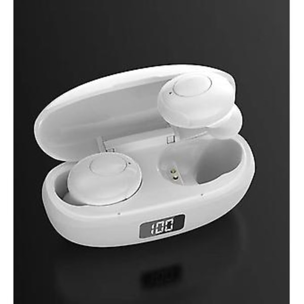 Bluetooth 5.0 Headset TWS Trådløse Hovedtelefoner Ørepropper Støjreducerende Vandtæt (Hvid)