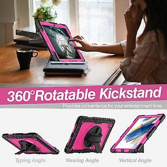Tabletskydd för Samsung Galaxy Tab A8 10.5 2021 X200 / X205 (Roseröd Svart)