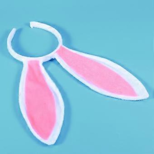 Pehmeä Pörröinen Pupu Korvat Panta Jäniksen Korva Hiuspanta Päähine Joulu Pääsiäinen Loman Asu Cosplay Juhlapalvelus (Harmaa ja Pinkki)