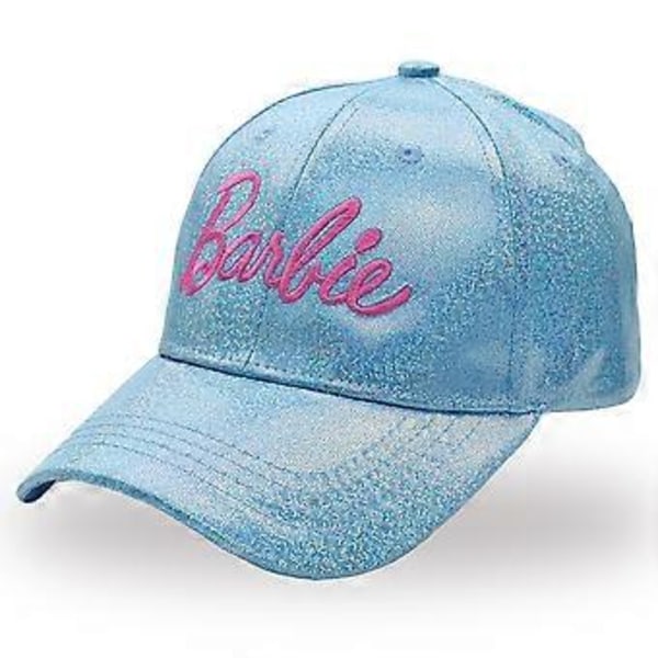 Dam & Flickor Barbie Laser Basebollkeps Sommar Höst Rosa Bokstav Broderad Justerbar Snapback Hatt (Blå)