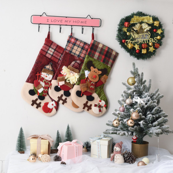 50CM Christmas Stockings Hanging 3 Pieces Large Christmas Stockin