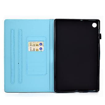 Fargerik Tegneetui for Samsung Galaxy Tab A9 (Blomster Tårn)