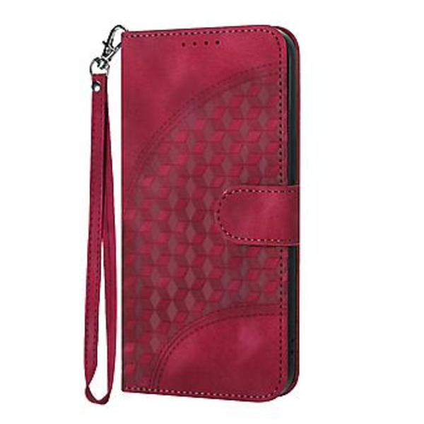 Elefantpräglad PU-fodral för Samsung Galaxy Z Fold5 5G (Roseröd)