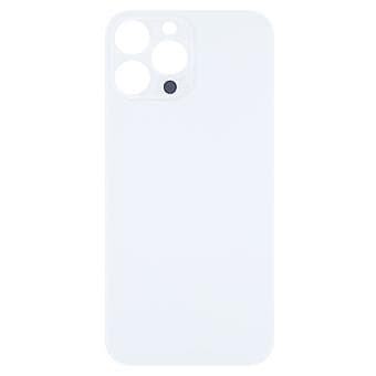 Enkel erstatningsglass bakdeksel for batteri til iPhone 14 Pro Max (Hvit)