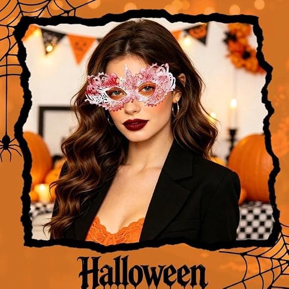 Halloweenkostumer, festmasker, blondemasker, hvide \"blodige\" blondemasker