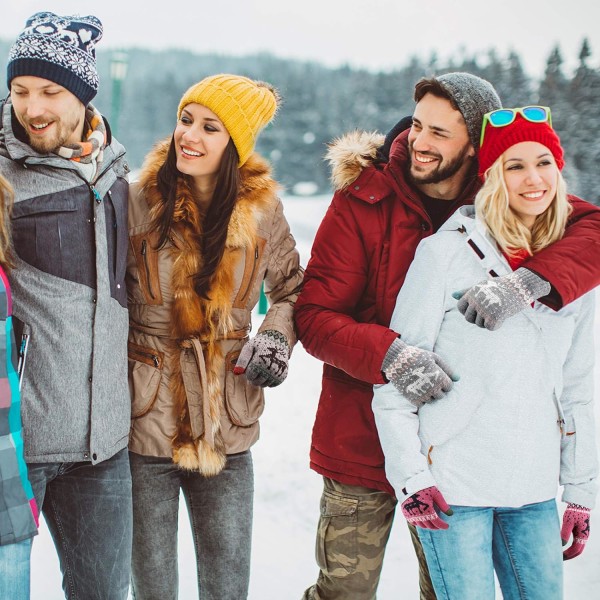 Vinter Stickade Varma Handskar Unisex Pekskärm, Termisk Elastisk F