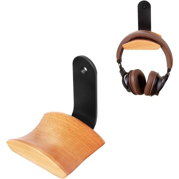 Headphone Stand, Gaming Headset Stand, Headset Stand, Walnut Wood Headset Stand for Audio Headphones