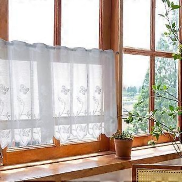 Tulles Baggrunds Draperinger Gardin Multifunktionel Vinduesgardin til Soveværelse Køkkenindretning (90*90)
