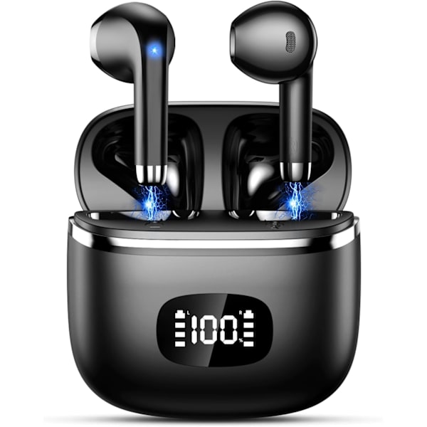 Trådlösa Bluetooth-hörlurar, 2023 Bluetooth 5.3-hörlurar med E