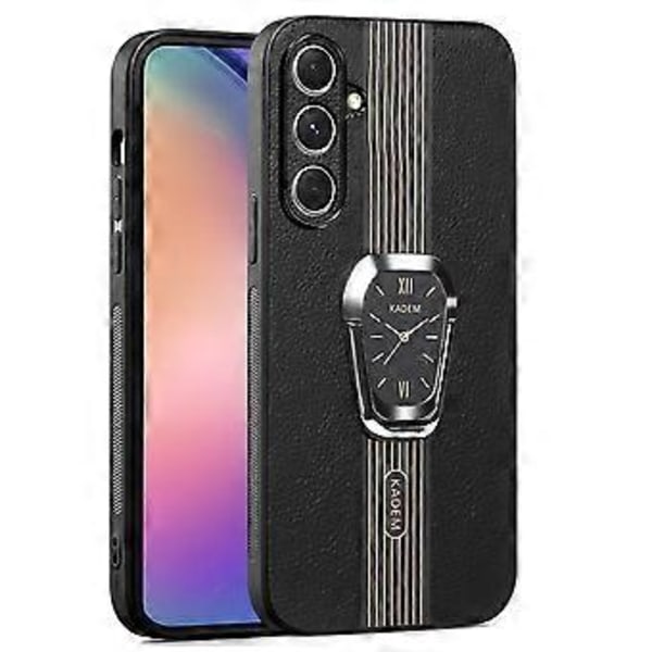 KADEM Fodral för Samsung Galaxy S23 FE Väl skyddat PU-läder+TPU+Akryl Telefonfodral (Stil C)